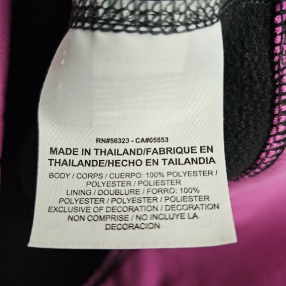 Nike Therma-Fit Hoodie Women's Sz L Pullover Thumb Holes Big Logo Black Fuchsia - Picture 4 of 11